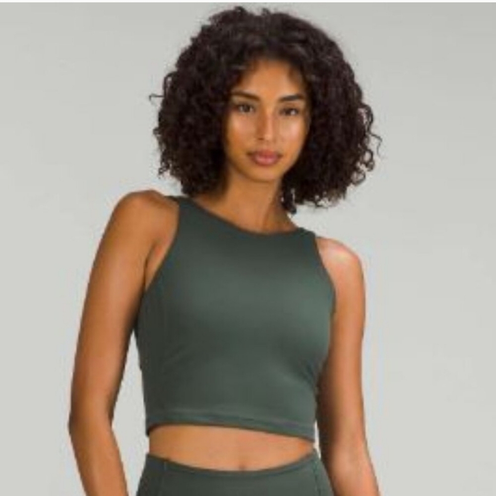 Lululemon high neck align tank Size 4 smoked spruce